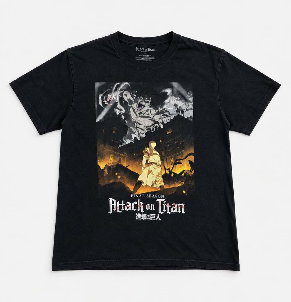 Ripple Junction Attack on Titan Final Season T-Shirt Size M Black